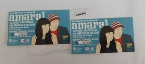 CONCERT TICKETS-ENTRADAS DE CONCIERTOS ---- AMARAL + JOSELE SANTIAGO (CON-383) - Imagen 1 de 1