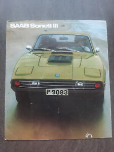SAAB  Sonett III , ca. 1970, englisch, österreichischer Händlerstempel