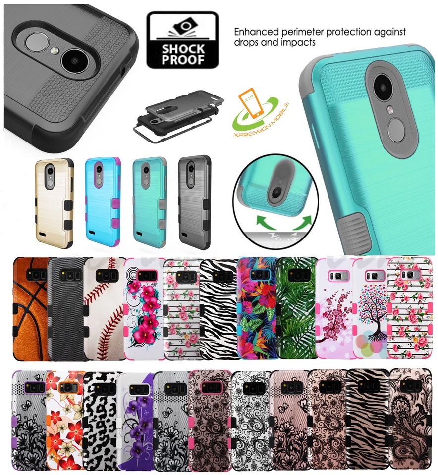 Funda Carcasa Para LG K10 K30 X410 Premier Híbrida Armadura Cepillada Resistente a Prueba de Golpes Foto 1 de 4
