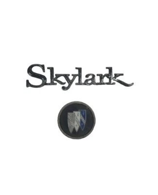 1960s 1970s BUICK SKYLARK Emblem Badge OEM Set Lot of 2 Front Side Original - Image 1 of 4