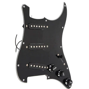 Black Electric Guitar Loaded Pickguard Pickups Replacement for FENDER STRAT A - Picture 1 of 8