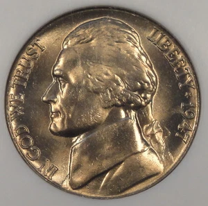 1947 Jefferson Nickel 5c NGC Certified MS66 - Picture 1 of 4