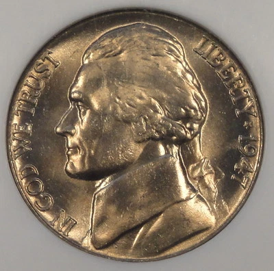 1947 Jefferson Nickel 5c NGC Certified MS66 - Image 1 of 4