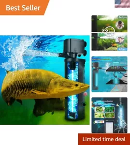 600GPH UV Aquarium Filter for 75-300 Gal Tank, Large Fish Turtle Tank Green W... - Picture 1 of 10