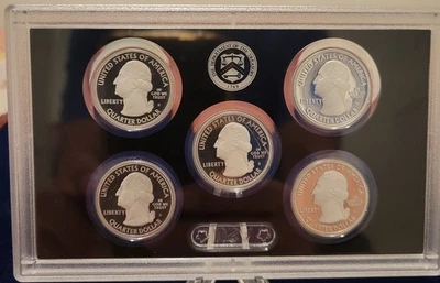 2019-S ATB Silver Proof Quarters Set – 5 Coins – No Box/COA – US Mint - Image 1 of 4