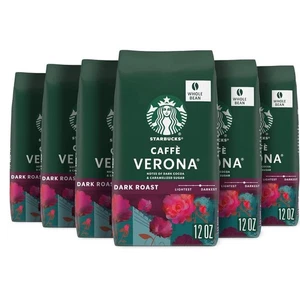 6 Bags - Caffè Verona Dark Roast Whole Bean Coffee, 100% Arabica (12 Oz) - Picture 1 of 6