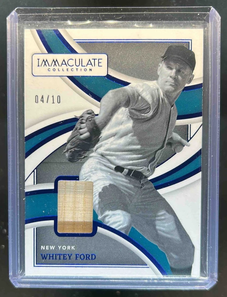 2022 Panini Immaculate Whitey Ford Legends Materials Bat Blue #4/10 Yankees - Image 1 of 2