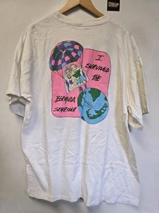 Camiseta De Colección Años 90 I Survived The Bermuda Skyrider XL Puntada Única - Imagen 1 de 19