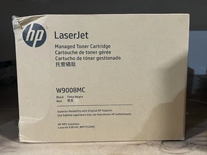 Toner haut rendement AUTHENTIQUE scellé HP W9008MC NOIR E50145 E52645 boîte d'origine endommagée - Photo 1/2