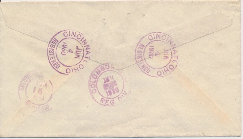 #685 Block of 4 4c William H. Taft combo Registered First Day cover Cincinnati - Image 1 of 2