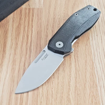 LionSTEEL Nano Folding Knife 2.5" MagnaCut Steel Blade Micarta/Titanium Handle - Image 1 of 4