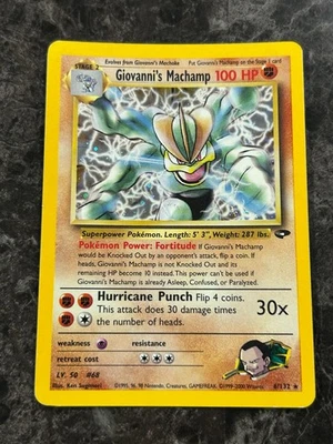 Pokémon TCG Pokémon Giovanni's Machamp Holo Rare Holo LP @SC7 - Image 1 of 2