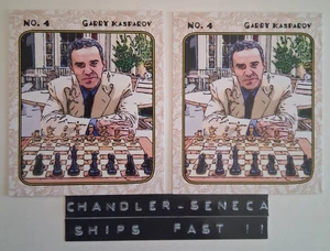 (2) GARRY KASPAROV Mexican Cerveso Rare Chess Cards - Picture 1 of 1