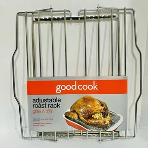 Verstellbarer Bräter / Braten oder ganzes Geflügel passt 13 x 9 in Ofenpfannen - Bild 1 von 8