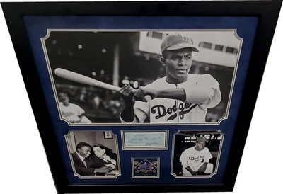 Jackie Robinson Hand Signed Autographed Personal Check Custom Framed Rachel LOA - Image 1 of 4