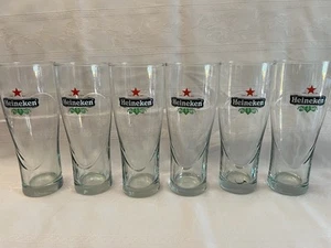Heineken Biergläser 16 OZ Holland Niederlande 7 1/2" 6er Set NEU - Bild 1 von 3