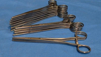 13x Pinzas de histerectomía Aesculap BJ524R Jarit 505-315 V Mueller GL3101 Heaney Foto 1 de 4