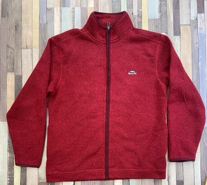 Giacca pile Weird Fish uomo rossa full zip taglia media outdoor casual robusta - Foto 1 di 12