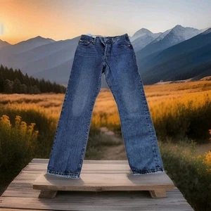 Levi's 501 Jeans Herren 28x30 Blau Button Fly Original Fit Denim Hose Norm Core - Bild 1 von 22