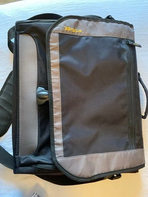 Targus Gray Laptop Briefcase Bag – Multi-Compartment Messenger Style, Padded - Image 1 of 3