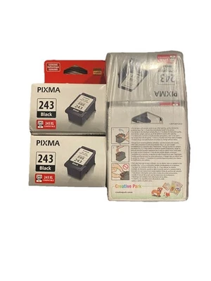 BUNDLE OF 5 CANON 243 BLACK INK XL CARTRIDGES   NEW - Image 1 of 3