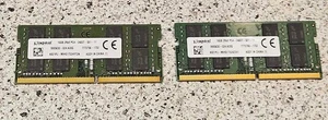 Kingston 32GB (2x16GB) 2Rx8 PC4 2400T PC4 19200 SO-Dimm Laptop RAM - Picture 1 of 1