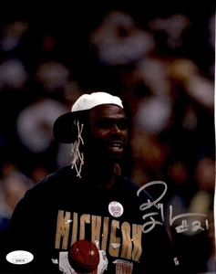 Ray Jackson Signed Michigan Wolverines 8x10 Photo #3 JSA COA Fab 5 - Picture 1 of 2