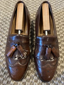 Vintage Johnston & Murphy Brogue Tassel Loafers with Kiltie Size 8D Made In USA - Picture 1 of 6