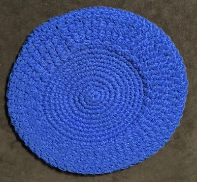 De Colección Boina Azul Tejida a Mano Hecho a Mano Crochet Gorro Grueso Artístico Boho Hippie COMO NUEVO Foto 1 de 3