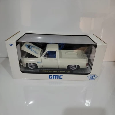 M2 Machines 1:24 1976 GMC Sierra Grande 15 Custom – White -  - Image 1 of 4