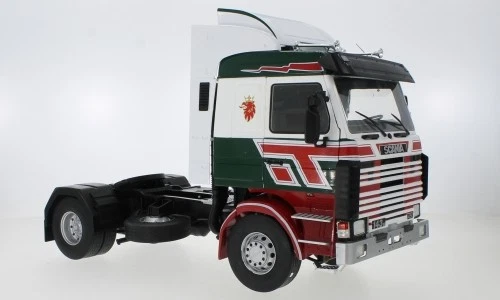 MODELCAR, SCANIA 143 Topline 4x2 1987 bianco verde e rosso, 1/18,  MOD18239 - Immagine 1 di 1