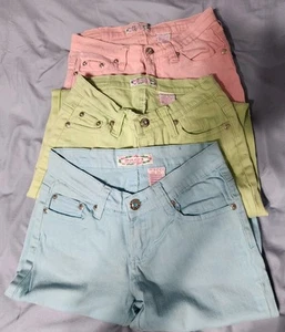 Baci High Fashion. Set 3 girls' pants blue green pink. $36. Flexible T 3/4 = 14. - Picture 1 of 16