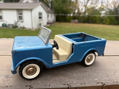 Vintage Structo International Scout Blue Jeep Pressed Steel Toy - Image 1 of 4
