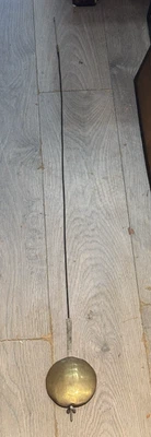 Original Antique Brass Faced Longcase Clock Pendulum Suitable 30hr Or 8 Day - Image 1 of 4