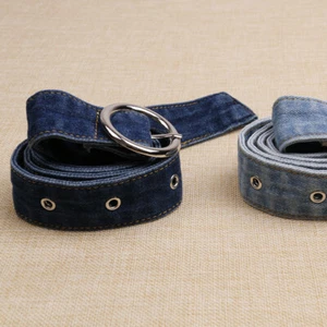 Women Denim Waistband Waist Belt Metal Buckle Casual Punk for Shirt Dress Decor - Picture 1 of 13