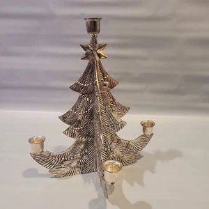 Vintage Christmas Tree Candle Holder Godinger Holiday Centerpiece 11.75" - Picture 1 of 12