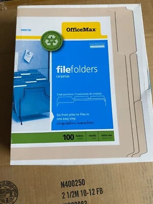 officemax file folders 3 tab - Image 1 of 2