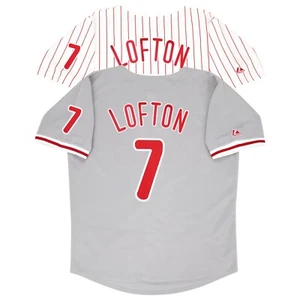 Kenny Lofton Philadelphia Phillies Home (White) & Road (Grey) Men's Jersey - Picture 1 of 8