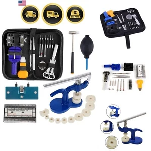 Kit de herramientas de reparación de relojes profesionales 406 piezas herramientas de reloj batería prensa banda enlaces - Imagen 1 de 9