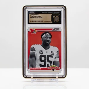 Football 2024 Myles Garrett #8 Panini SCORE NFL The Franchise CGC 10 PRISTINE - Picture 1 of 4