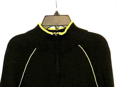 Women's Magellan Sportswear Long Sleeve Black Green Trim Stretch Sweatshirt S - Image 1 of 4