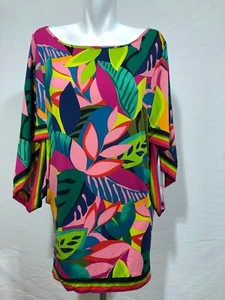 Trina Turk Rainforest Women Beach Tunic Dress Cover Up Large NWT NEW $152. - Picture 1 of 6