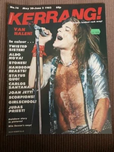 Kerrang! Magazine May 1982 #16 Van Halen-Scorpions-Stones-Joan Jett-Girlschool - Picture 1 of 17