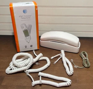NEW AT&T Trimline 210 Telephone (White) 13 Number Memory - Lighted Keypad - Zdjęcie 1 z 6
