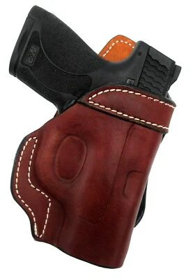 Right Hand Premium Brown Leather Rotating Paddle Holster for S&W M&P SHIELD 9 40 - Image 1 of 4