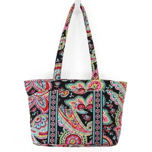 Vera Bradley Mandy Tote Parisian Paisley Small Shoulder Bag Zippered Top Purse - Picture 1 of 10