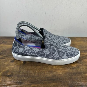 Rothy's Snake Gray Retired Print Sneaker Shoes Women’s Size 8 - Picture 1 of 8