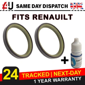 RENAULT CLIO MK2 CLIO III REAR DRUM ABS MAGNETIC RING + RETAINER - Picture 1 of 4