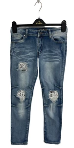 RoadNarrow N.Y.C. Boy's Light Wash Distressed Skinny Jeans Size 12 - Picture 1 of 12