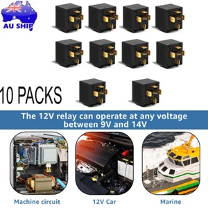 10X 40/30 Amp 12V Car SPDT Automotive Relay DC 5 Pin 5 Wires W/ Harness Socket - Picture 1 of 10